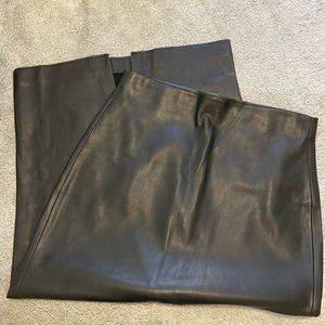Zara faux leather midi skirt